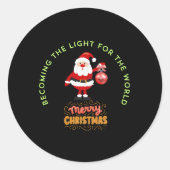 Sticker Rond Becoming the Light for the World (Devant)