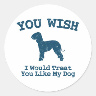 Sticker Rond Bedlington Terrier