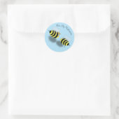 Sticker Rond Bee and Queen Bee Couple Meeting (Sac)