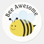 Sticker Rond Bee Awesome Bumblebee (Devant)