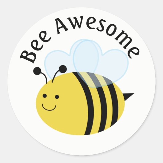 Sticker Rond Bee Awesome Bumblebee (Devant)