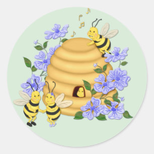 Sticker Rond Bee Dance