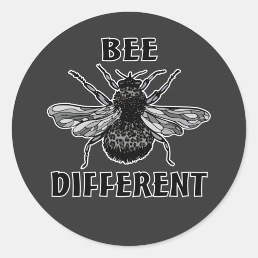 Sticker Rond Bee Different Leopard Bee Inspiration unique étran (Devant)
