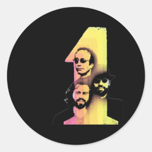 Sticker Rond Bee Gees Nombre Un