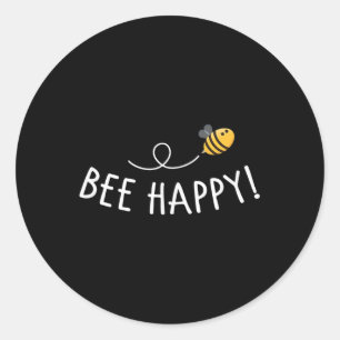 Sticker Rond Bee Happy - Décès d'abeilles Protection De l'envir