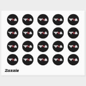 Sticker Rond Bee Heart Hive (Feuille)