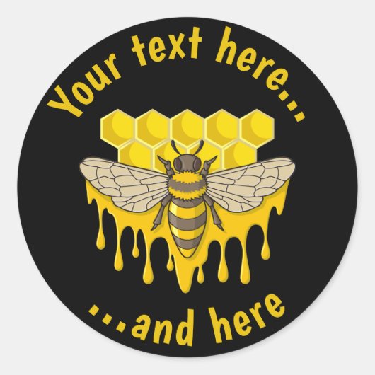 Sticker Rond Bee Hive (Devant)