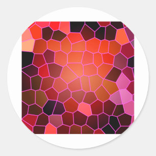 Sticker Rond Bee Hive Rouge