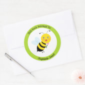 Sticker Rond Bee in Tulip Garden Ce livre appartient à (Enveloppe)