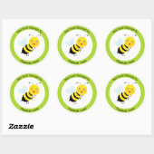 Sticker Rond Bee in Tulip Garden Ce livre appartient à (Feuille)