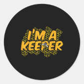 Sticker Rond Bee-keeper Funny Beekeeng Pun Humor Honey Aarist G (Devant)