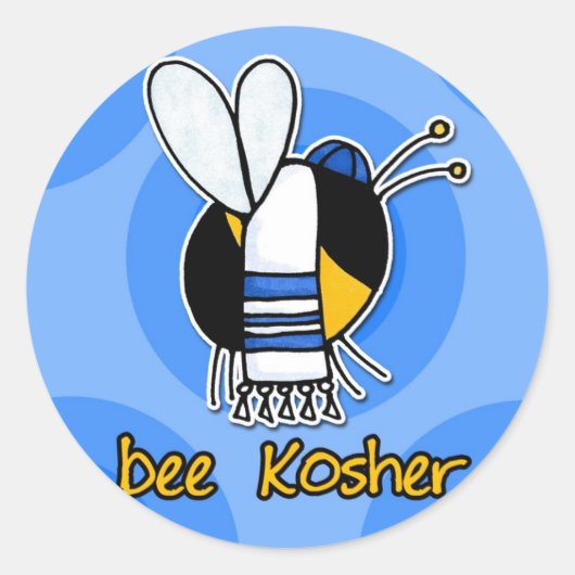 Sticker Rond bee kosher (Devant)
