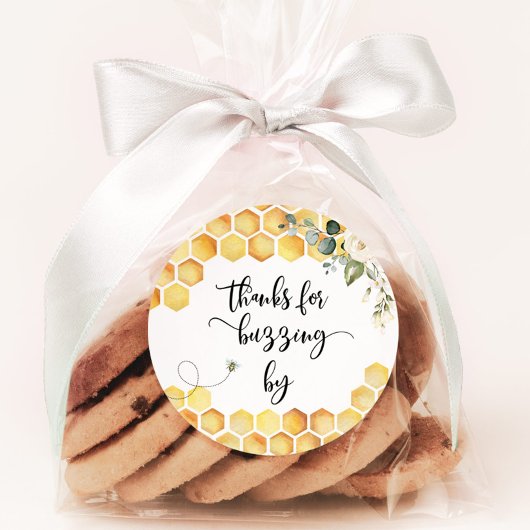 Sticker Rond Bee merci pour le buzzing by