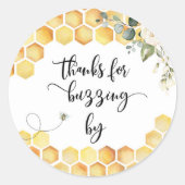 Sticker Rond Bee merci pour le buzzing by (Devant)