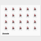 Sticker Rond Bee Merry Funny Cadeau de Noël (Feuille)