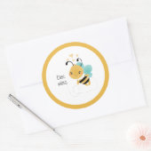 Sticker Rond Bee Mine Bumblebee Jaune Noir (Enveloppe)