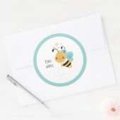Sticker Rond Bee Mine Bumblebee Jaune Noir (Enveloppe)