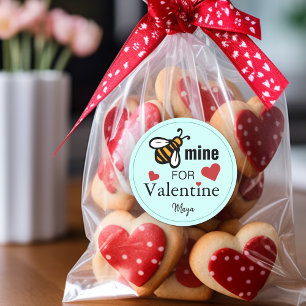Sticker Rond Bee Mine Valentine Favor