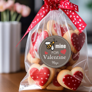 Sticker Rond Bee Mine Valentine Favor