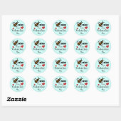 Sticker Rond Bee Mine Valentine Favor (Feuille)