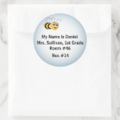 Sticker Rond Bee Nametag (Sac)