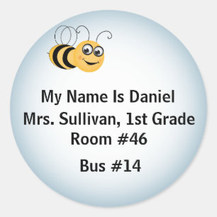Sticker Rond Bee Nametag