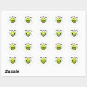 Sticker Rond Bee Safe 3 (Feuille)