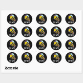 Sticker Rond Bee-sorcière Funny Bee Pun Dark BG (Feuille)
