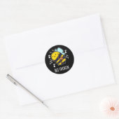 Sticker Rond Bee-thoven Funny Musique Bee Pun Dark BG (Enveloppe)