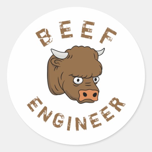 Sticker Rond Beef engineer (Devant)