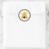 Sticker Rond Beehive Bumble abeille Anniversaire Favoriser Stic (Sac)