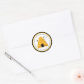 Sticker Rond Beehive Bumble abeille Anniversaire Favoriser Stic (Enveloppe)