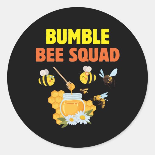Sticker Rond Beekeeper Art Bumble Bee Squad 2 (Devant)