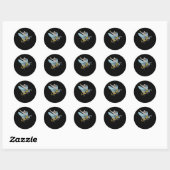 Sticker Rond Beekeeper On Honeybee bee bee keeper Funny (Feuille)