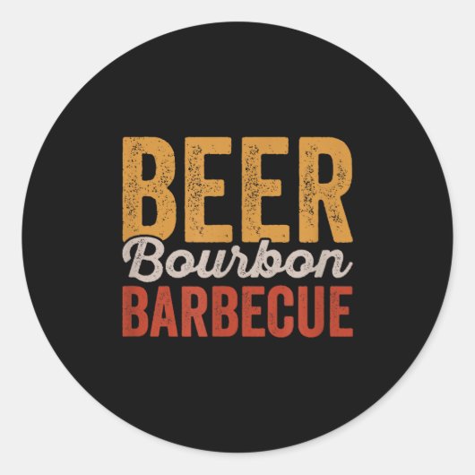 Sticker Rond Beer bbq shirt for backyard barbecue grilling (Devant)