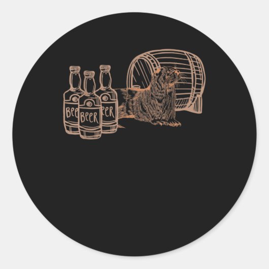Sticker Rond Beer Lover (Devant)