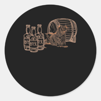 Sticker Rond Beer Lover