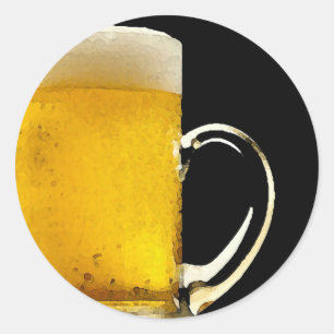 Sticker Rond Beer Mug