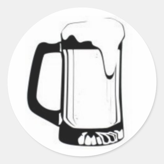 Sticker Rond Beer Mug (Devant)