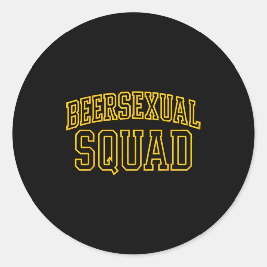 Sticker Rond Beerual Squad Matching Group Bachelor Party Design (Devant)