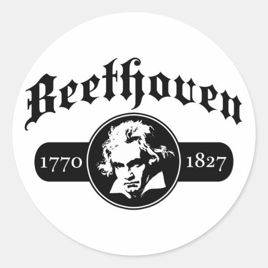 Sticker Rond Beethoven (Devant)