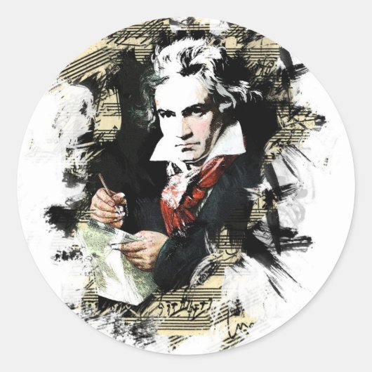 Sticker Rond Beethoven (Devant)