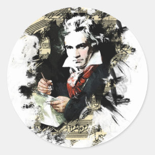 Sticker Rond Beethoven