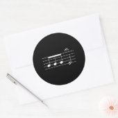 Sticker Rond Beethoven 5thymphony Notes Musique classique (Enveloppe)