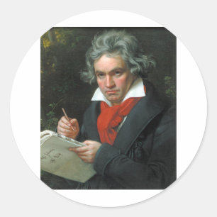 Sticker Rond Beethoven Cadeaux T-Shirts Objets de collection EN
