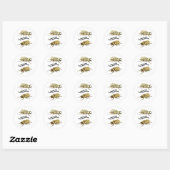 Sticker Rond Beetle d'Hercules de l'Est (Feuille)