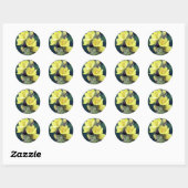 Sticker Rond Beetle sur Fleur Mullein Sauvage (Feuille)