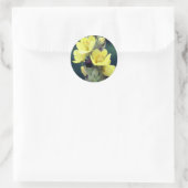Sticker Rond Beetle sur Fleur Mullein Sauvage (Sac)