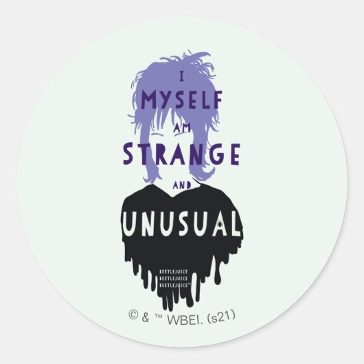 Sticker Rond Beetlejus | Lydia Graphisme "étrange et inhabituel (Devant)