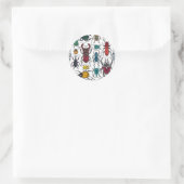 Sticker Rond Beetons sur blanc (Sac)